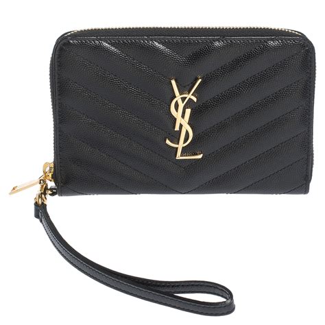 ysl medium monogram matelassé leather wristlet|Saint Laurent Medium Monogram Matelass Leather Wristlet.